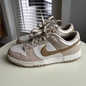 Nike Dunk Low Phantom Metallic Gold Sneakers Women’s